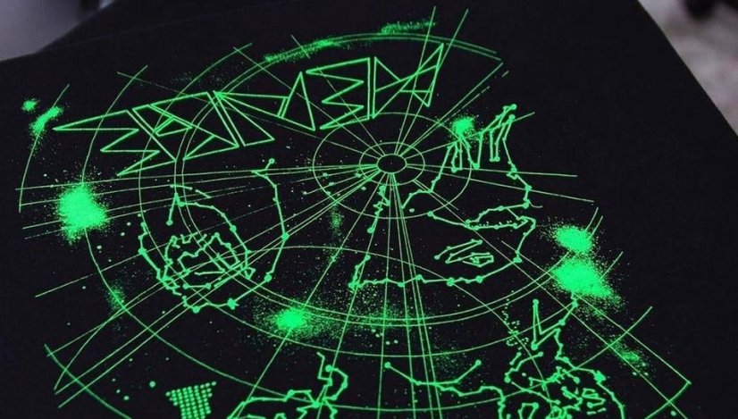 Henge cosmicdross tshirts printed by Midnight PressUK using PERMASET Supercover Glow Green Ink