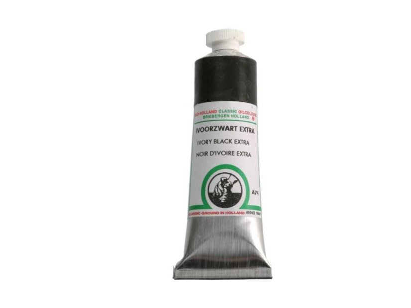 Olejová barva Old Holland A74 Ivory Black Extra - Zvolte variantu: 40 ml