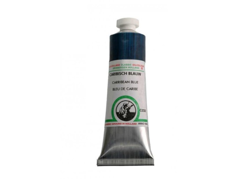Olejová barva Old Holland C232 Carribean blue - Objem barvy OH C: 225 ml