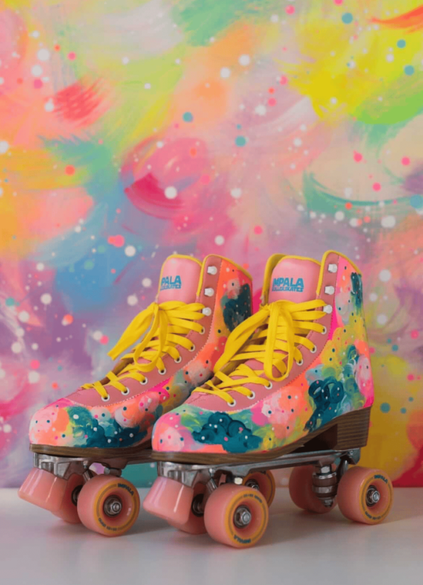 Danielle Monique Art Roller Skates Painted with PERMASET 2