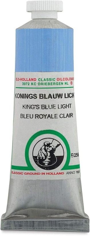 Olejová barva Old Holland B256 Kings blue light - Objem barvy OH B: 40 ml