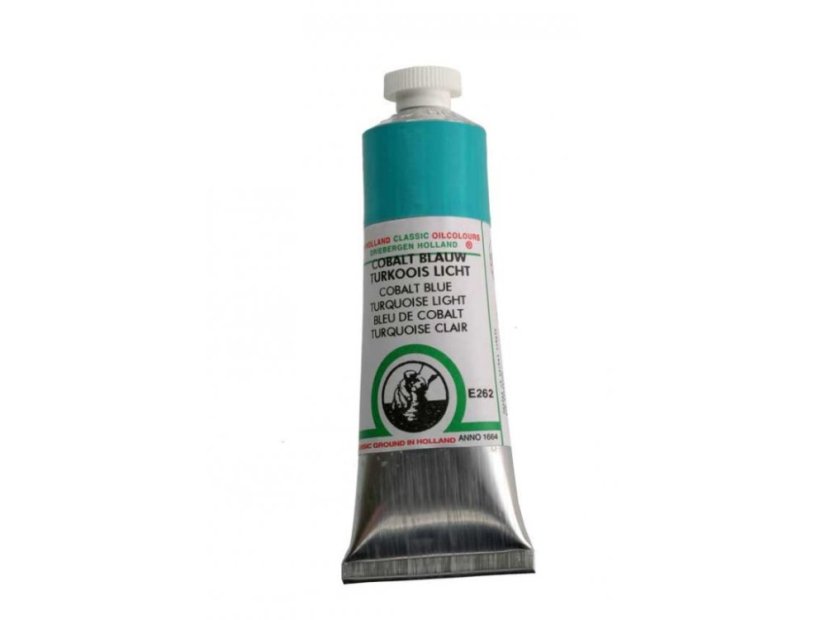 Olejová barva Old Hollan E262 Cobalt blue turquoise light - Objem barvy OH E: 40 ml
