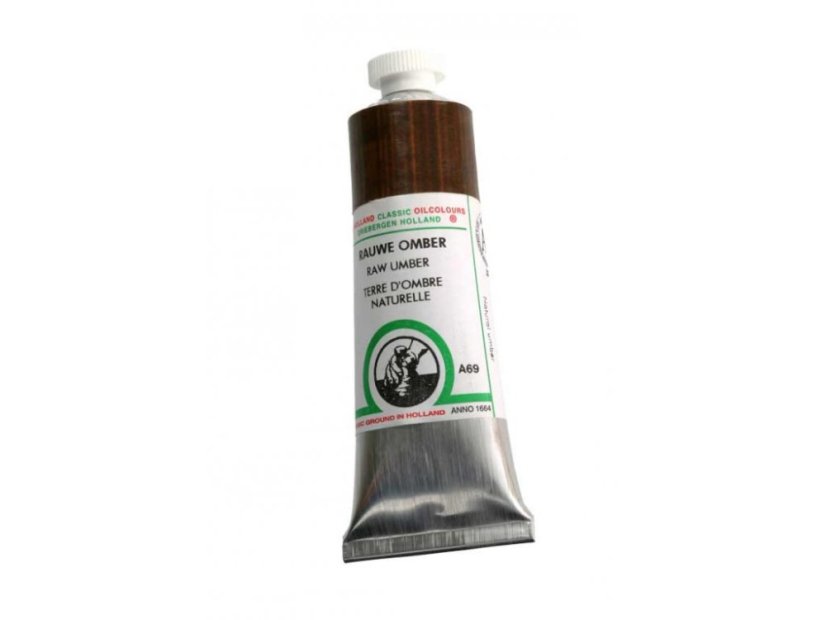 Olejová barva Old Holland A69 Raw umber - Zvolte variantu: 225 ml