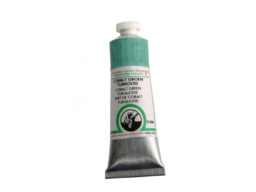 Olejová barva Old Hollan E266 Cobalt green turquoise - Objem barvy OH E: 225 ml